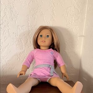 Pink Doll with Brown Hair